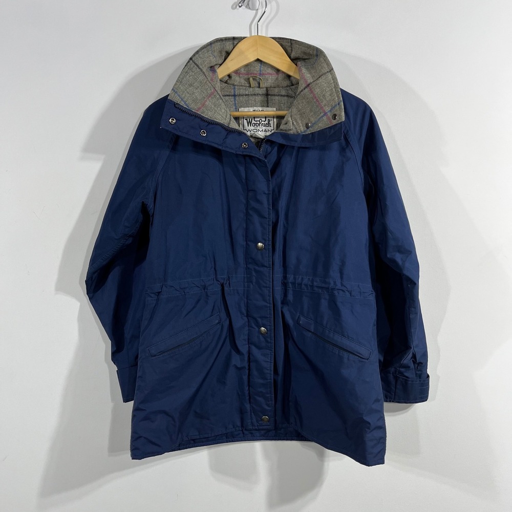 VTG Woolrich Heritage Fisherman Nautical Plaid Lined Mountain Parka Jacket Small
